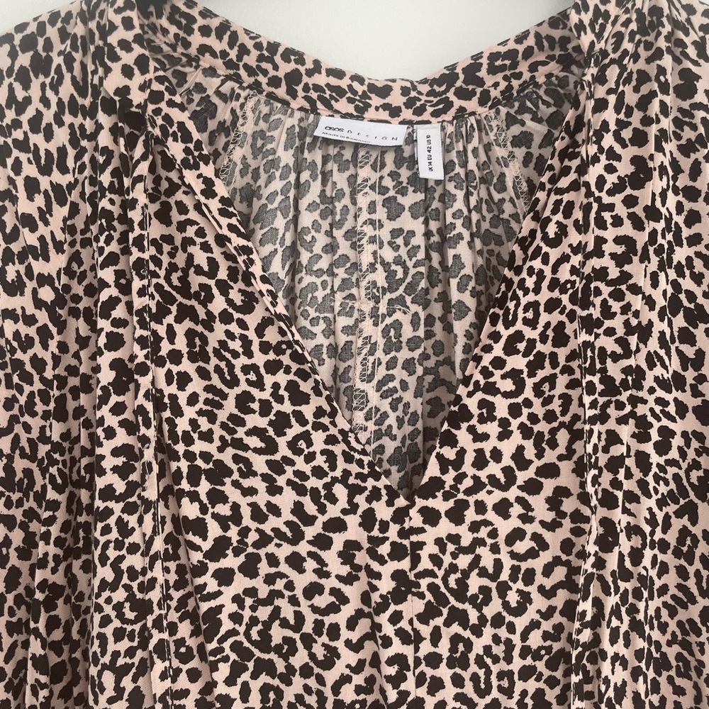 ASOS DESIGN Leopard Print Maxi Dress